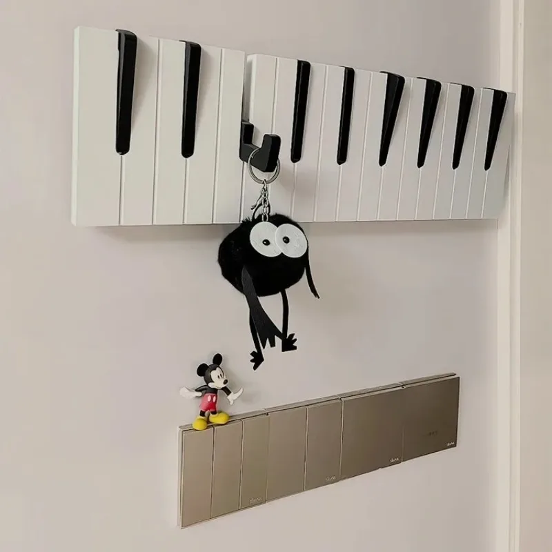 

Piano Key Wall Hooks, Waterproof Fireproof Hanger Rack, Sturdy Coat Hook Organizer for Entryway, Mudroom, Office Storage