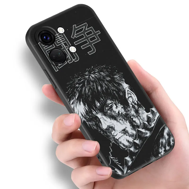 Anime Berserk Guts Black Phone Case For OnePlus Nord 3 2T N30 N300 N20 N200 CE2 CE3 Lite 10T 11 9RT ACE 2V Pro 5G Cartoon Cover