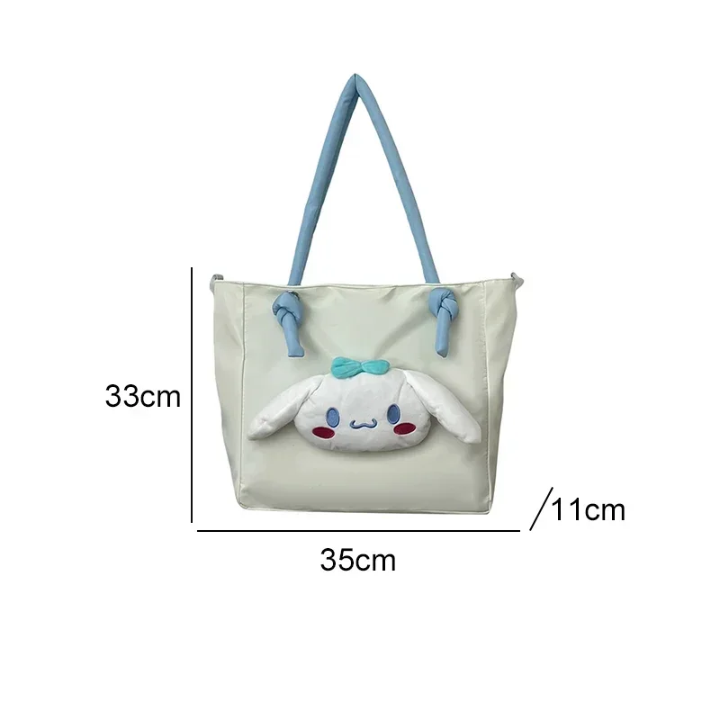 Sanrioed Anime Kuromi My Melody Cinnamoroll Pom Purin Slanting Backpack Cute Tote Bag Cartoon Student Tutor bag Gift for Friend