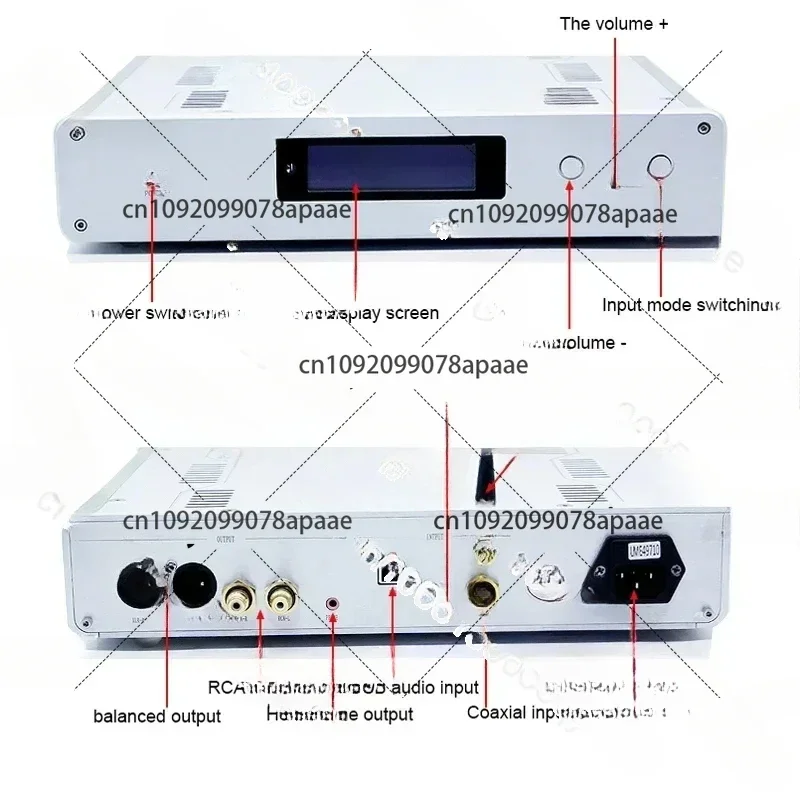 DLHiFi DC300 Dual Core ES9038PRO ES9039PRO 5.0 Balanced HiFi Audio DSD DAC Decoder Amanero USB Remote Control