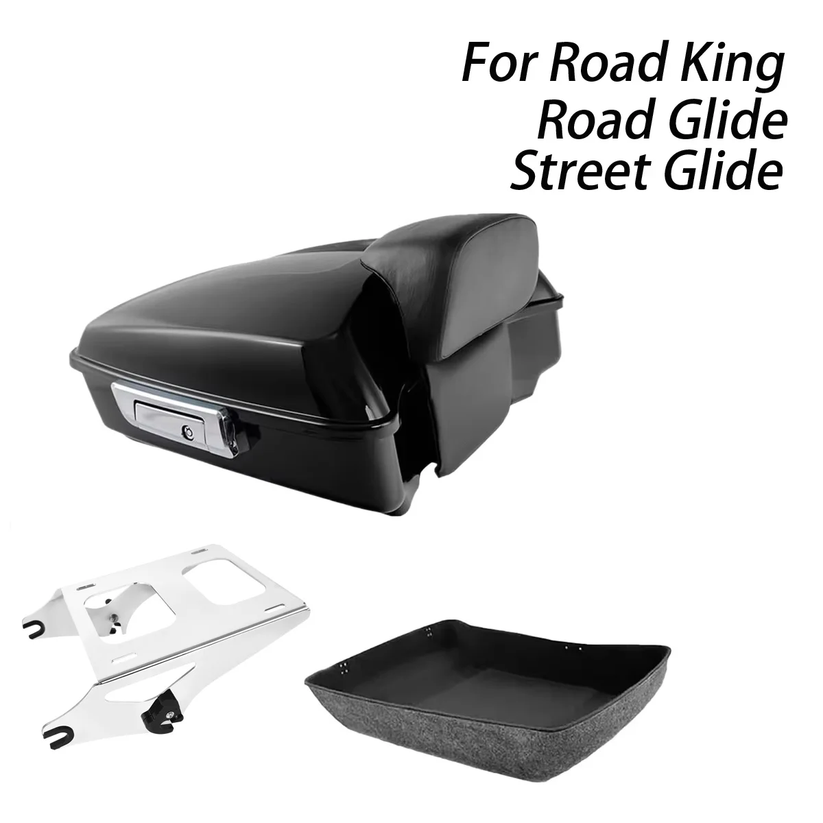 

Chopped 10.7" Tour pack pak rear mount kit luggage rack For Harley Touring CVO Road King Street Glide Electra Limited 2009-2023
