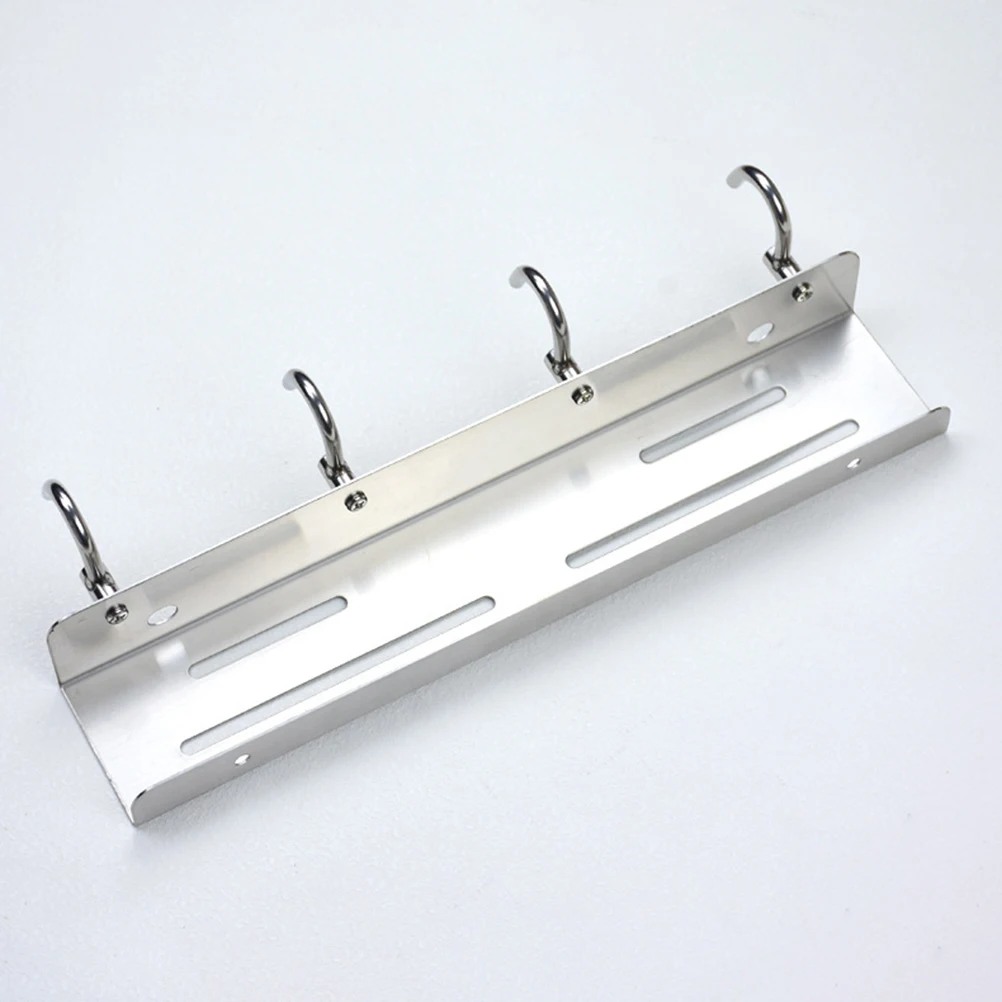 

4 Hooks Stainless Steel Wall Mount Knife Rack Holder Storage Shelf Kitchen Hanger Stand Space Saving Utensil Rack Safe For