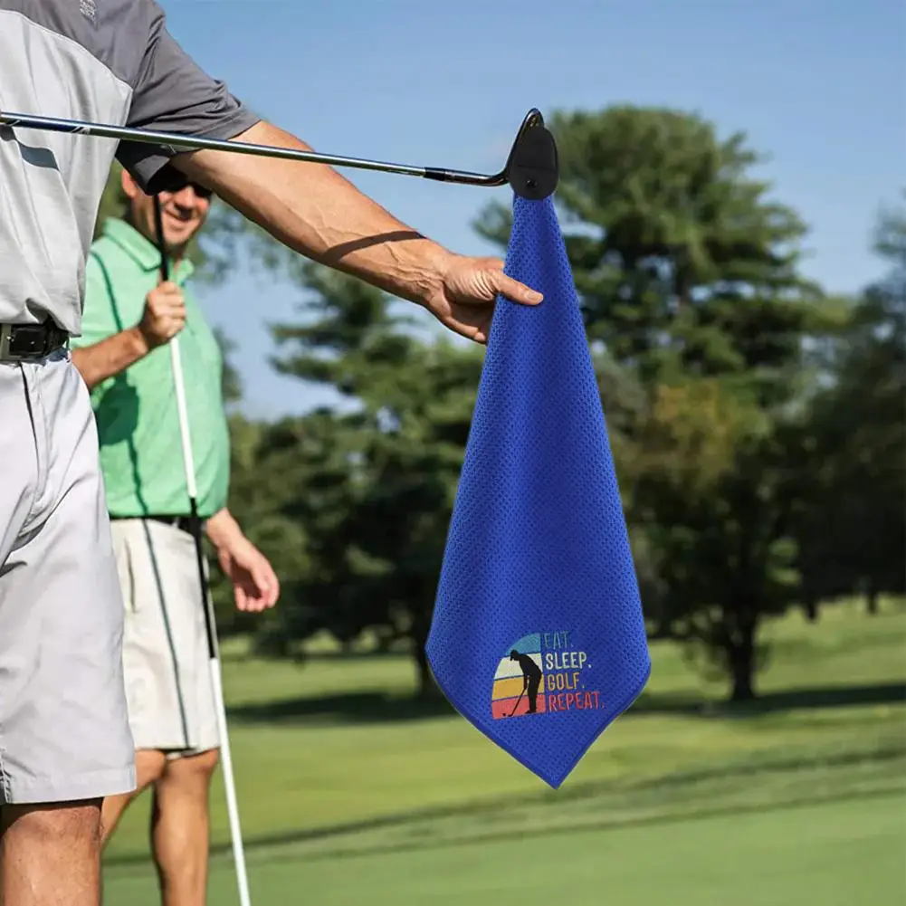 Golf Towel with Magnet Soft Golf Towel Quick Drying Magnetic Microfiber Golf Towel with Waffle Pattern Club Ball Cloth for Men