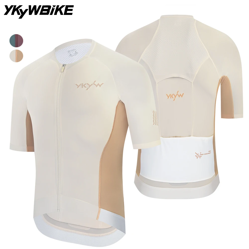 YKYWBIKE Maillot de Cyclisme Homme 3D Course Pro Anato-Racing Respirant Séchage Rapide Fraîcheur Évacuation de l'Humidité Tissu DuPont Vélos de Route VTT
