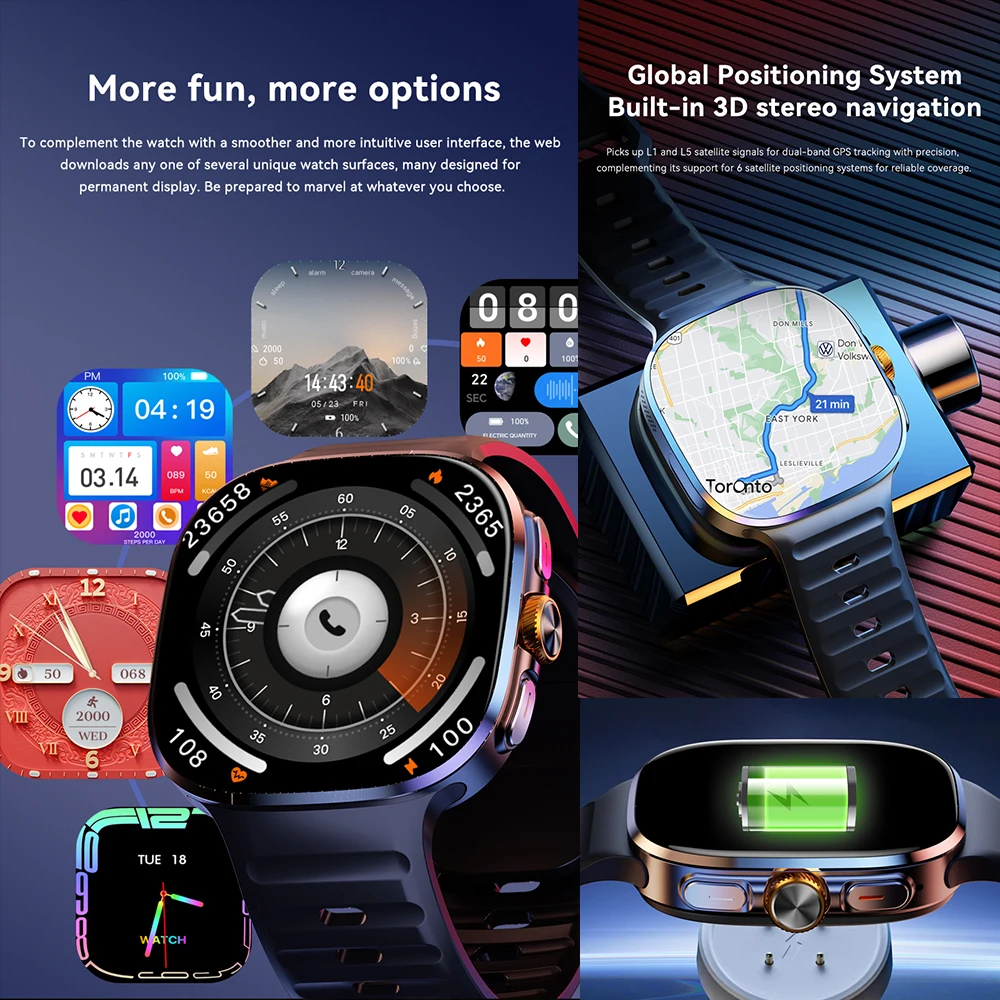 3GB + 32GB RAM 5G / 4G ساعة ذكية 2.4 بوصة AMOLED 1100mah بطارية 200W كاميرا GPS WIFI Google APPS تنزيل Smartwatch Android 10 #5