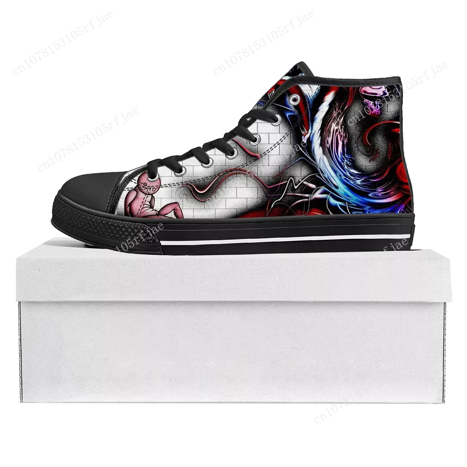 The Wall High Top High Quality  Sneakers Mens Womens Teenager Canvas Customized Sneaker Casual Couple Shoes Custom Shoe Black