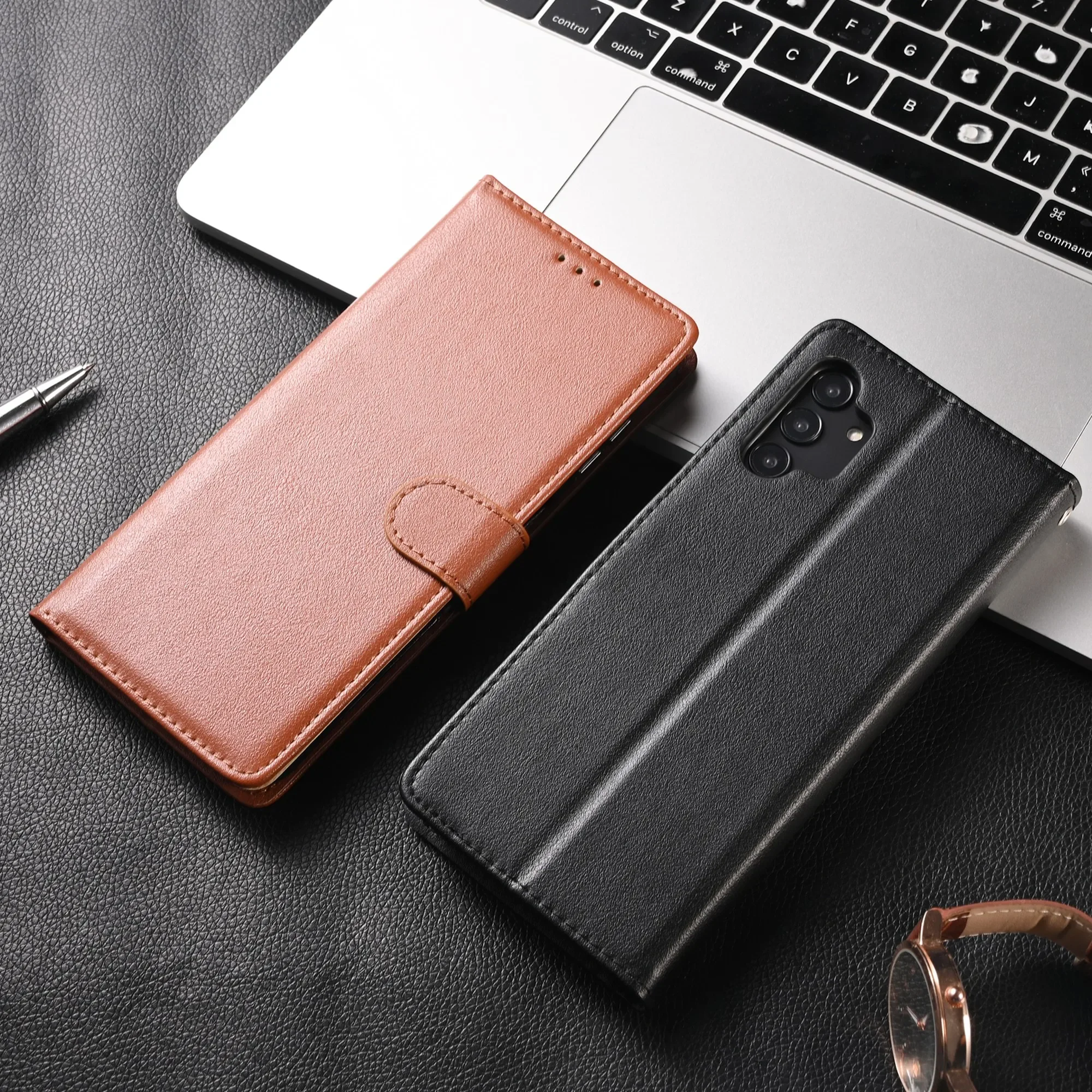 Leather Case For Samsung Galaxy S24 S23 S22 S21 S30 S20 FE S10 S10e S9 S8 Plus S7 Edge Funda Flip Wallet Cover Book Case