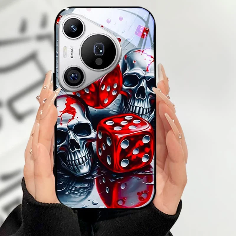 حافظة لهاتف هواوي بورا 70 برو حافظة من الزجاج المقسى على شكل قطة لطيفة لهاتف هواوي بورا 70 برو + بورا 70 الترا برو بلس قذائف سوداء صلبة ممتصة للصدمات #6