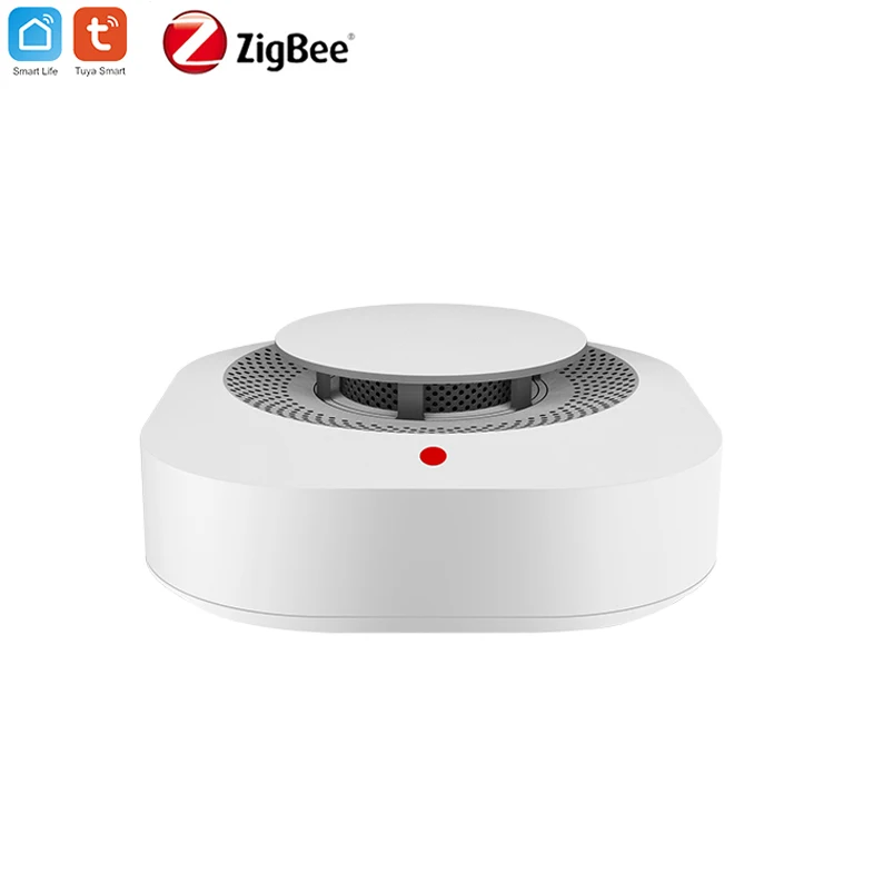 Tuya Zigbee 연기 감지기, 가정 주방 보안 안전 방지 연기 센서, 사운드 알람, Zigbee 허브 스마트 라이프 앱으로 작동