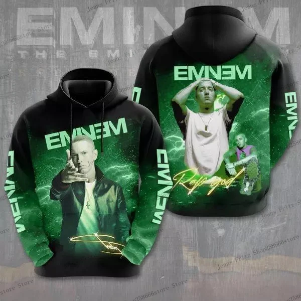 

Popular Rapper Eminem Album Hoodies 3D Printed Hooded Sweatshirts Men/Women Tracksuit Pullover Hip Hop Street Man Clothing