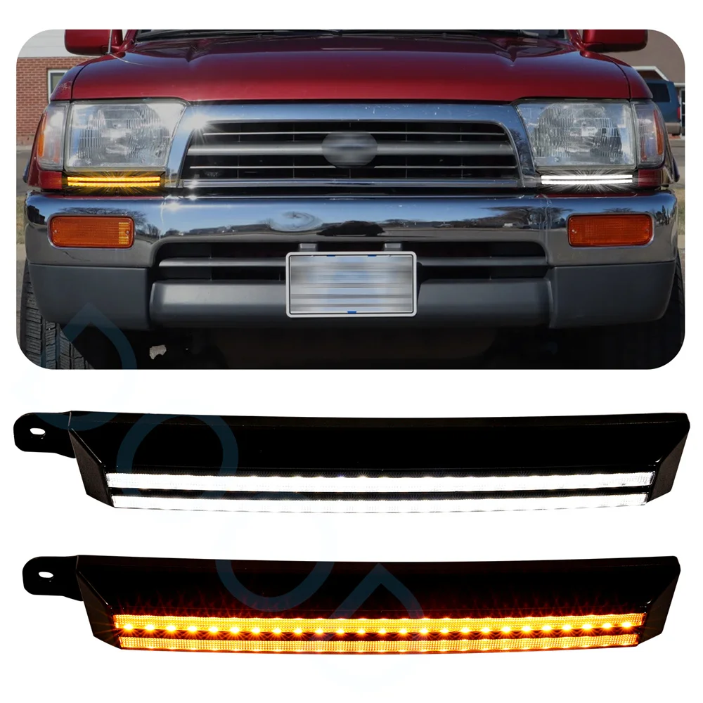

Автоматические противотуманные фары подходят для Toyota 4Runner 1996-2002 годов, дневные ходовые фары Drl, аксессуары для указателей поворота
