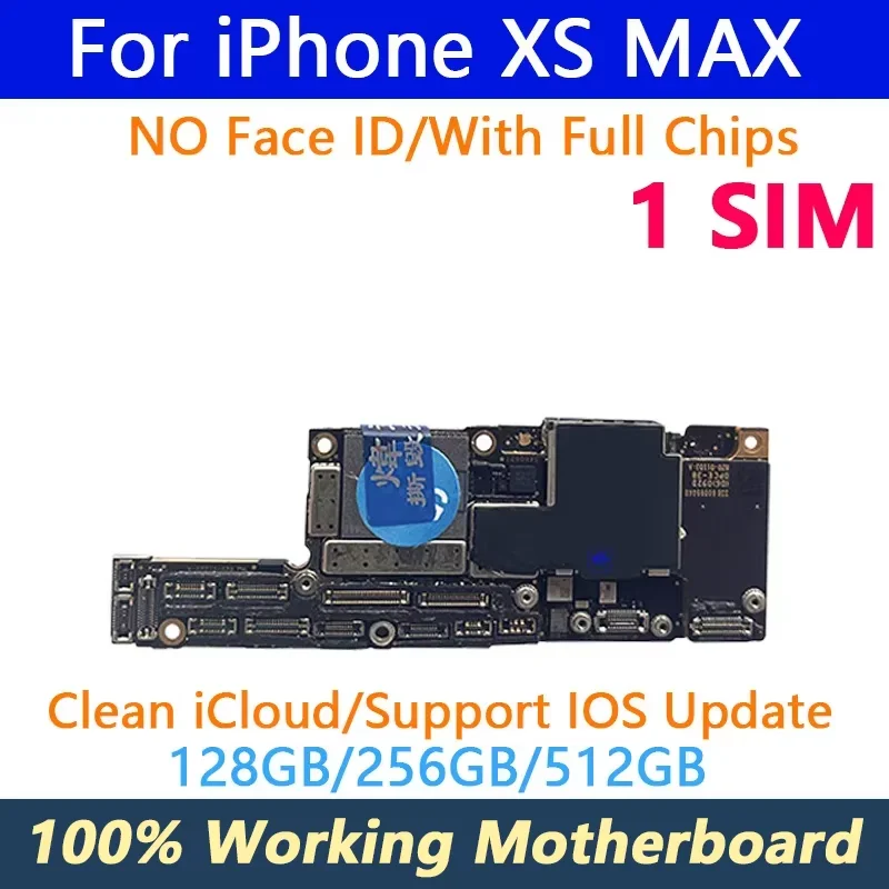 Working Free iCloud For iPhone Xs Max Motherboard mainboard With Face ID iCloud Unlocked Board IOS System 64GB 256GB all Tested