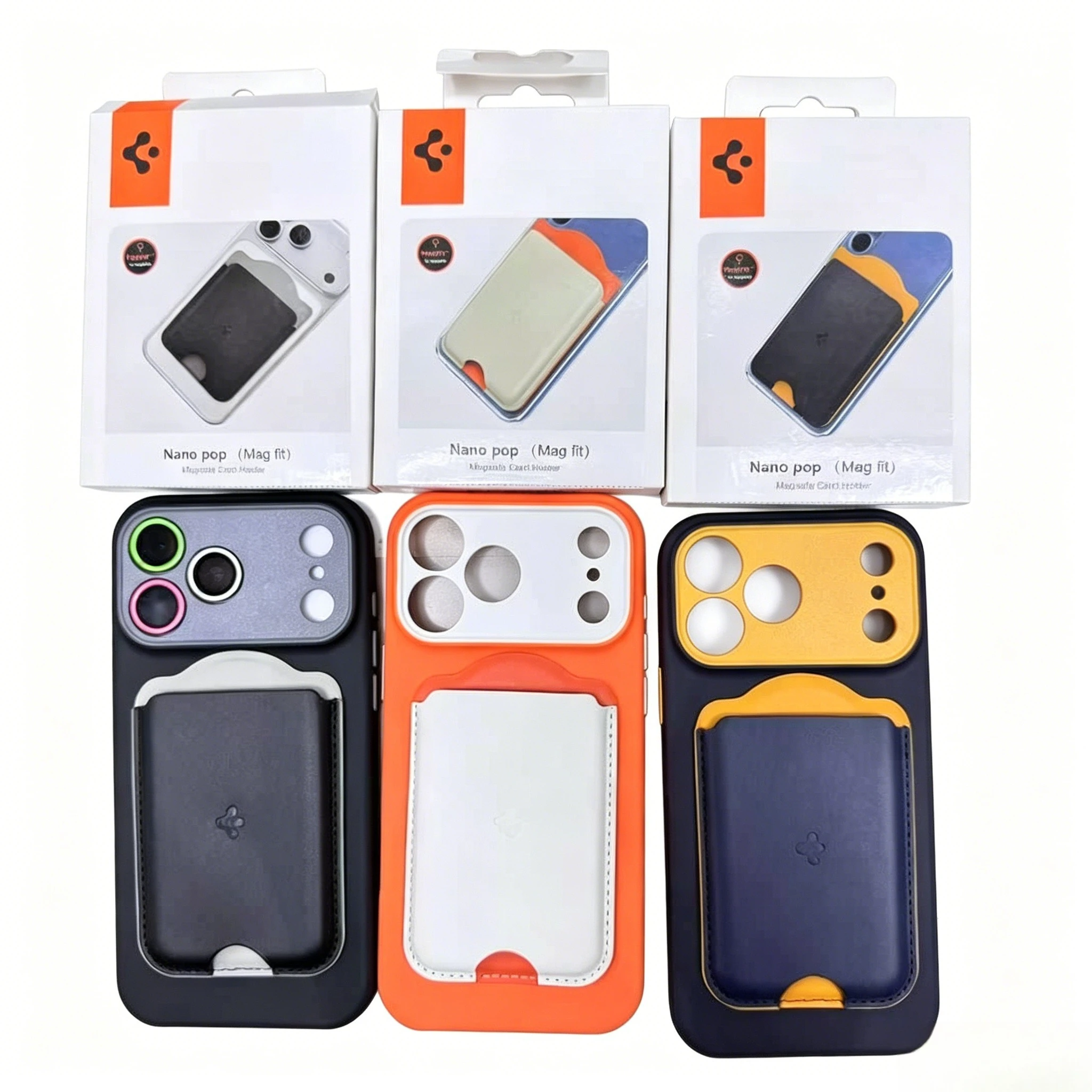 Кошелек-держатель для карт Spigen Nano Pop MagFit (MagFit) для iPhone 17 16 Pro Max и Samsung Galaxy S26 S25 Ultra