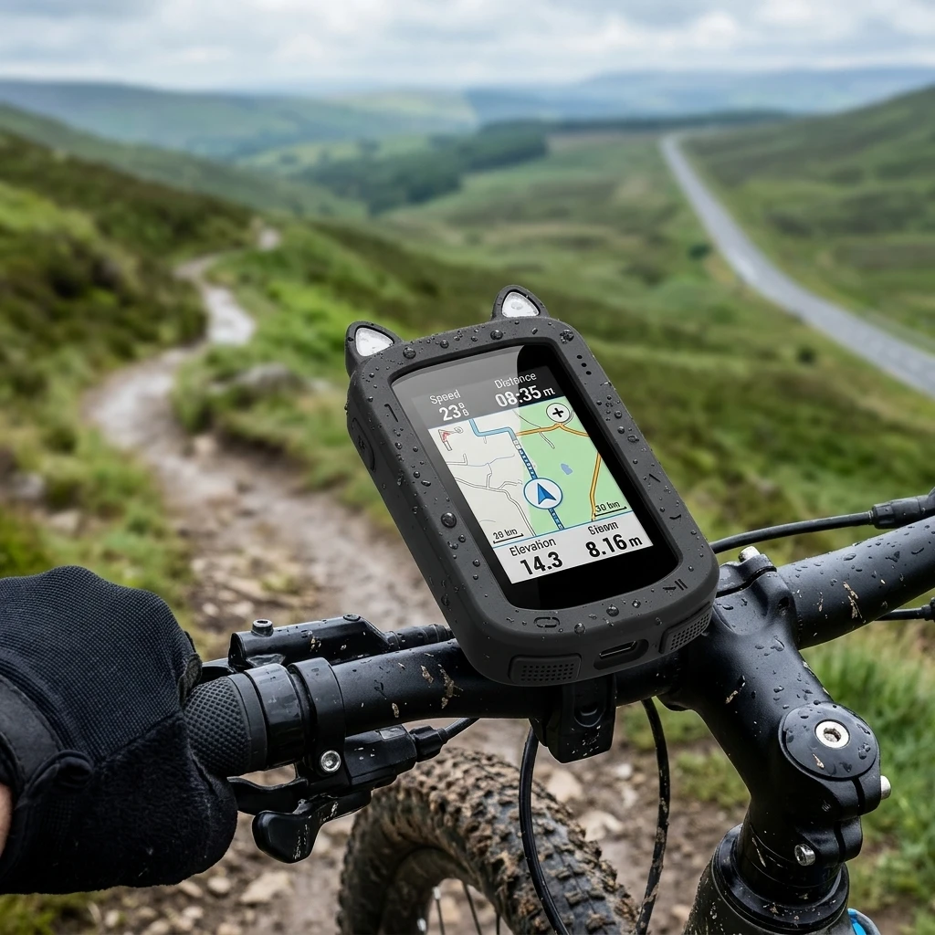 Silicone Protective Case For BSC300T/200S GPS-Bike Computer Waterproof Shockproof With Tempered Glass