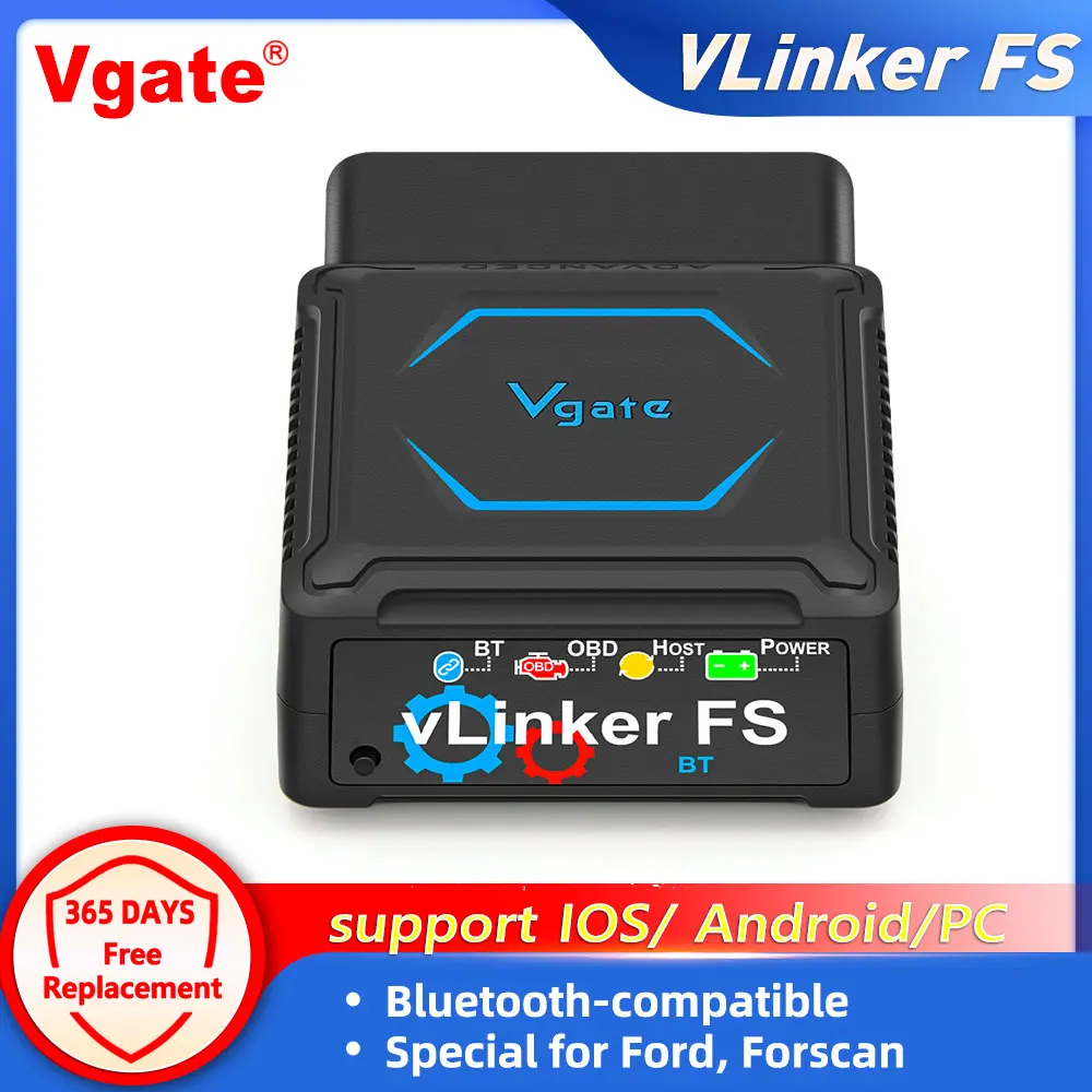 Vgate vLinker FS ELM327 Bluetooth для Android/IOS для Ford FORScan HS MS CAN ELM 327 OBD 2 OBD2 Инструменты для диагностического сканера автомобиля