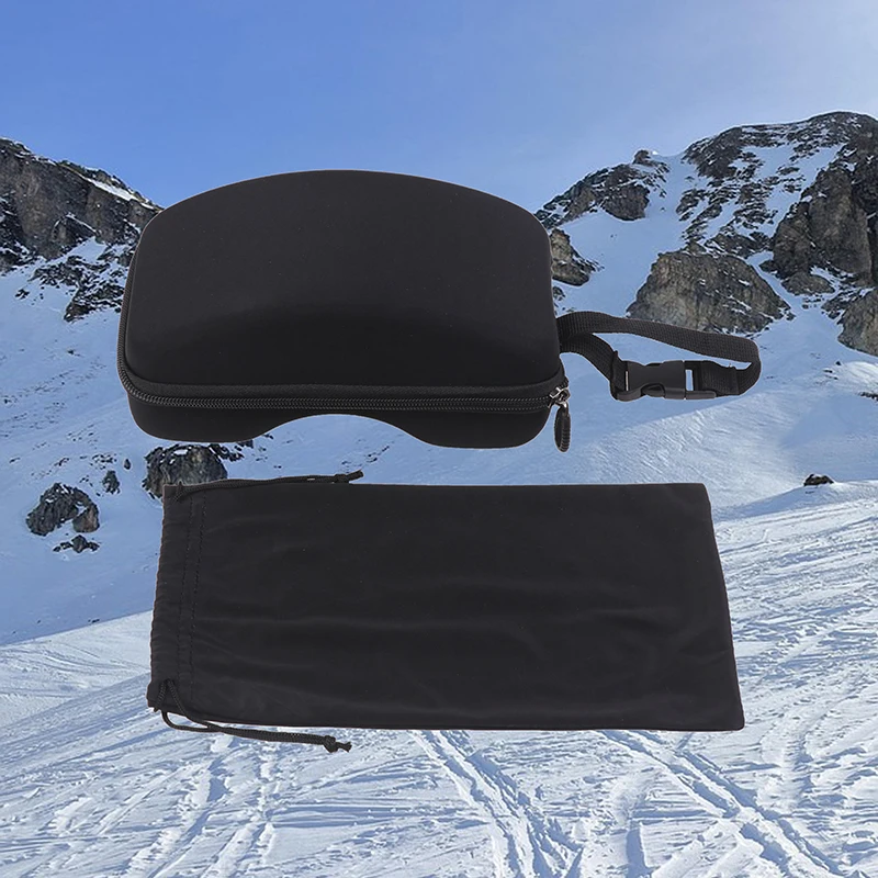 New Protection Ski Eyewear Box Ski Glasses Case Eyewear Hard Shockproof Case Ski Goggles Black Nylon Bag For Storing Ski Goggles