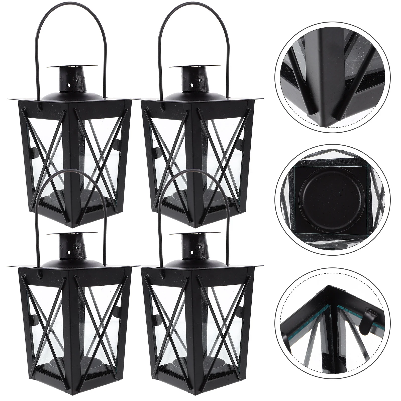 

4Pcs Iron Art Candlestick Lamp Romantic Light Wedding Decoration Home Ornament Creative Adornment for Party Candlestick Lamp