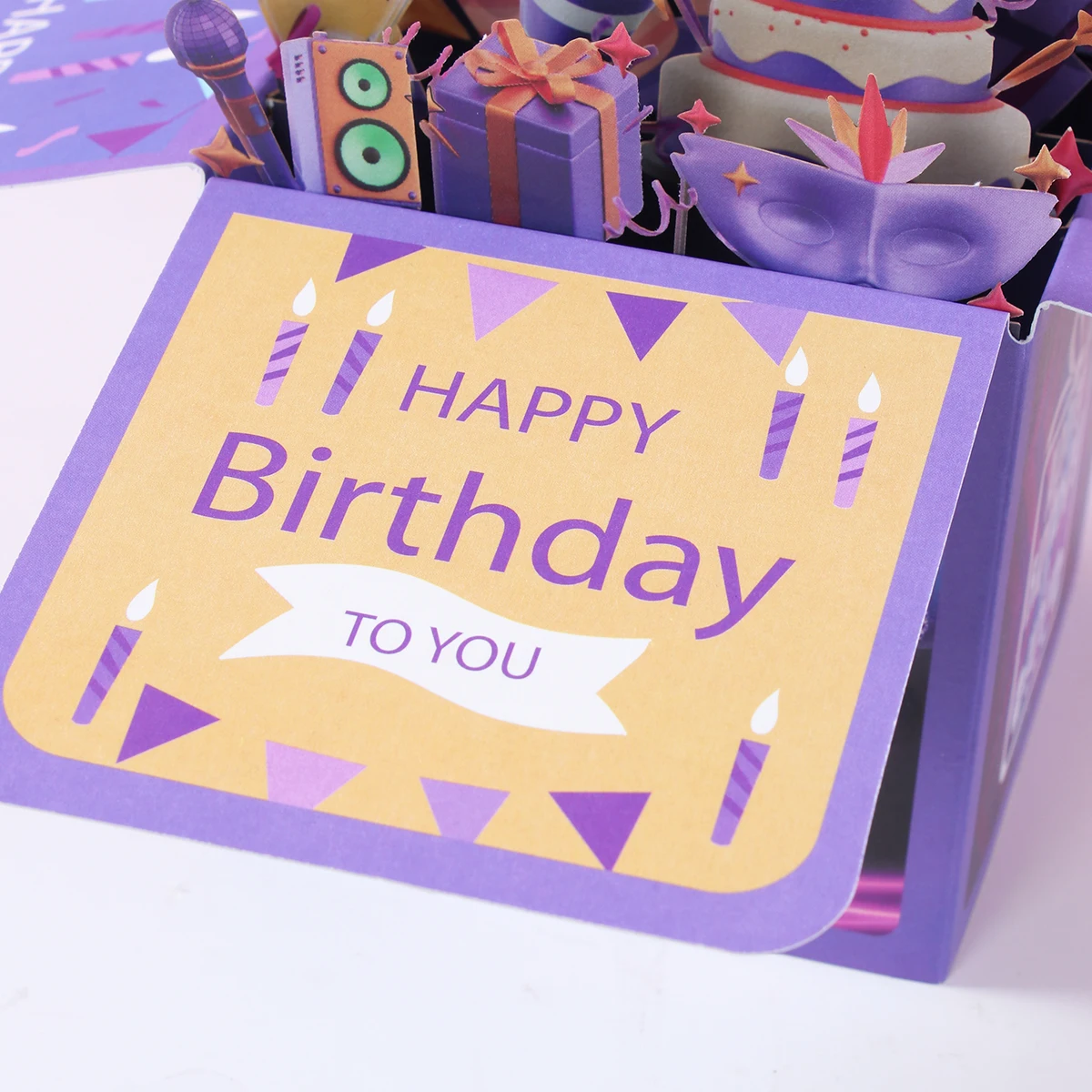 Pop-Up Birthday Greeting Card Happy Birthday Party Decorations for Home Greeting Card Gender Reveal Baby Shower Party Supplies