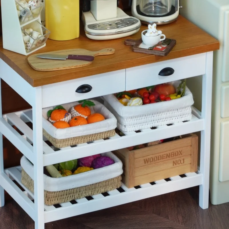 1/6 Poppenhuis Meubels Accessoires Mini Model Badkamer Keuken Opslag Mand Bjd Ob11 Gsc Blyth Soldaat Lol Miniaturen Decor