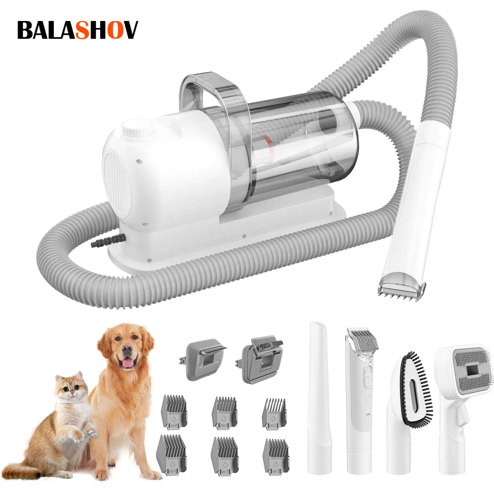 6 In 1 Dog Grooming Vacuum &Pet Grooming Kit with Capacity Larger Pet Hair Dust Cup Dog Brush Vacuum for Pet Hair Vacuum Cleaner