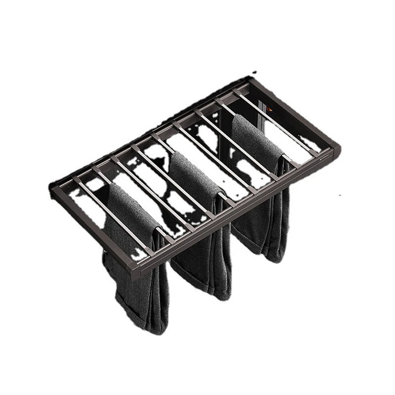 

Mocha pants rack telescopic multi-functional wardrobe drawer push-pull pants rack