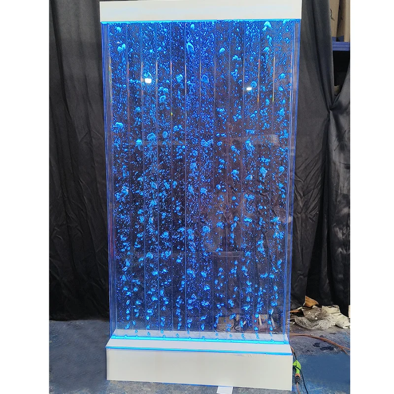 Customized. floor standing color changing led acrylic dancing fountain bubble panel wall room divider party wedding light