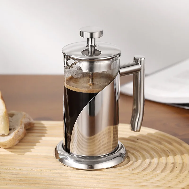 

Stainless steel glass press pot Coffee hand brewed filter brewing filtering coffee high value
