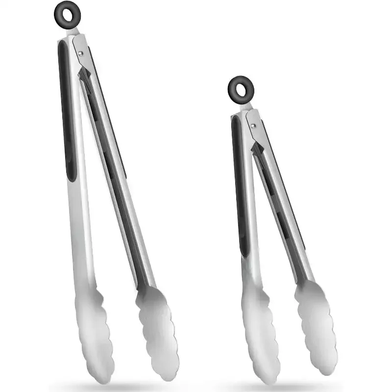 Stainless Steel Kitchen Tongs Set of 2 - 9