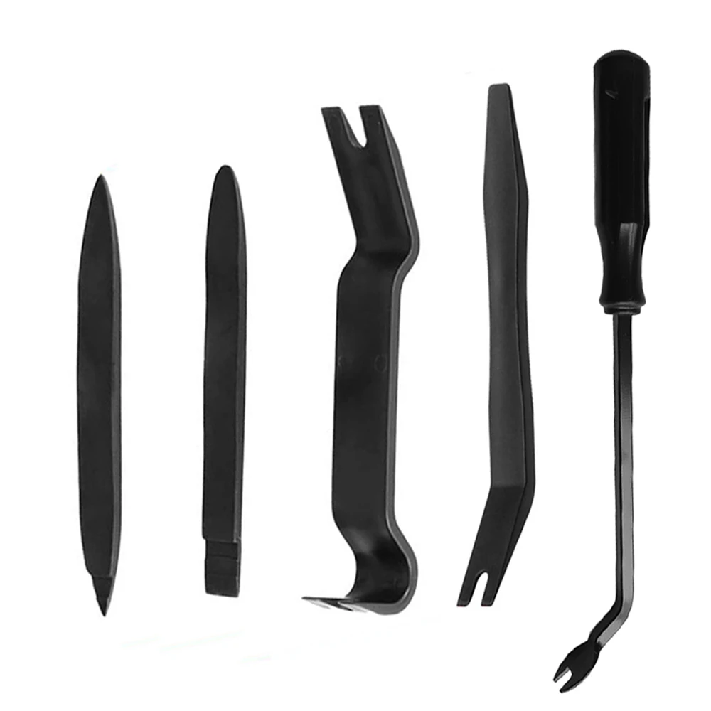 

5Pcs Universal Trim Removal Tool Kit No Scratch Plastic Pry Tool Kit Interior Door Panel Clip Fastener Removal Set for Vehicle
