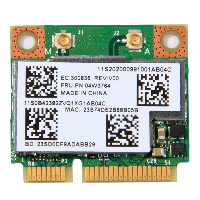 BCM 943228 Tarjeta Wifi sin cables HMB para Lenovo B430 B490 B590 ThinkPad Edge E130 E135 E330 E335 E530 E535 E430 X131e X140e 04W3764