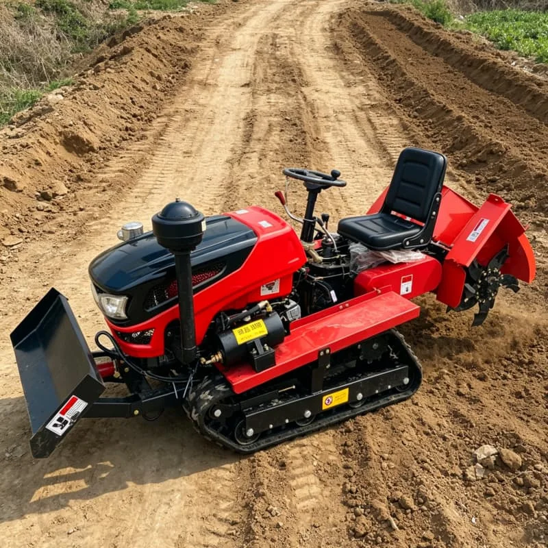 

Customized 2026 New Durable Tracked Rotary Tractor, Mini Agricultural Ploughing Machine,Multifunctional Cultivator
