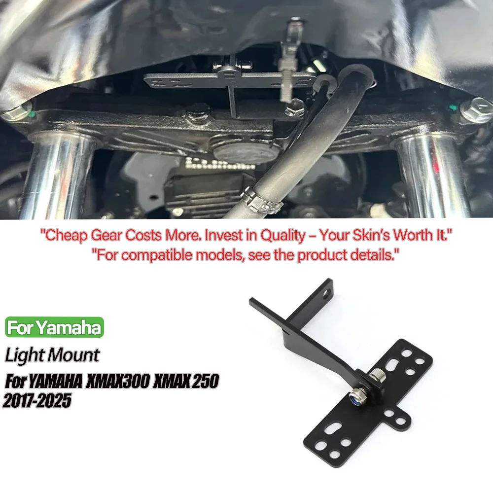 

For XMAX300 XMAX 250 2017-2025 ABFG-1 PCS Motorcycle LED Light Mount Bracket Driving Lighting Fog Lamp Holder Black Metal