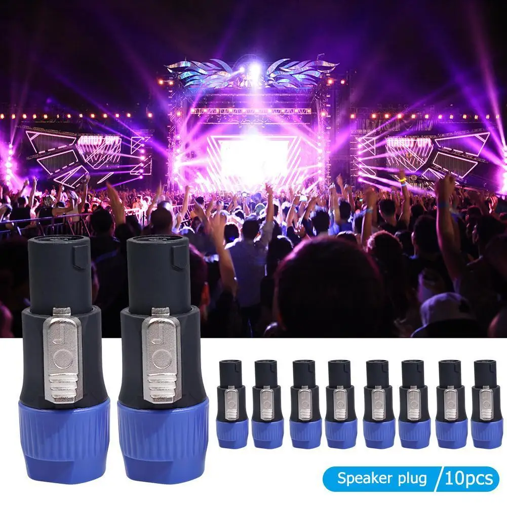 Small Speaker Connectors High-Strength Lightweight ABS Shell 4 Pole NL4FC 4 Pin Male Audio Cable Adapter Ohm Plugs