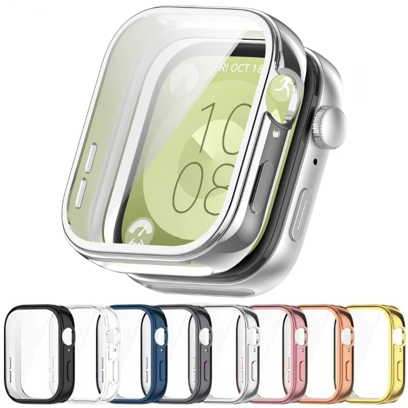Soft TPU Case For Huawei Watch Fit 3 All-inclusive Protective Screen Cover For Huawei  Watch Fit 3 Anti-fall Cover Accessories