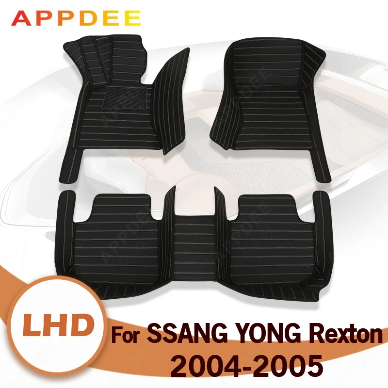 Car floor mats for Ssangyong Rexton 2004 2005 Custom auto foot Pads automobile carpet cover