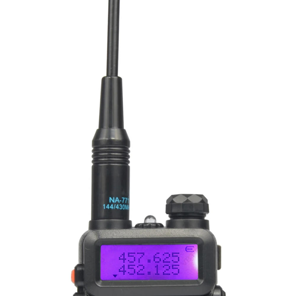 Original NA-771 antena SMA-F fêmea vhf/uhf dupla banda ganho antena para kenwood baofeng UV-5R UV-82 BF-888S rádio cb