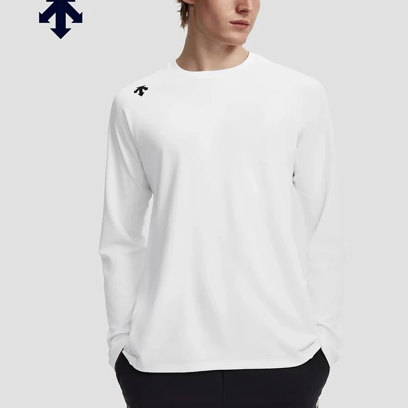 Men's sports long-sleeved bottoming shirt round neck long-sleeved top 2026 autumn fashion new style DESCENTE