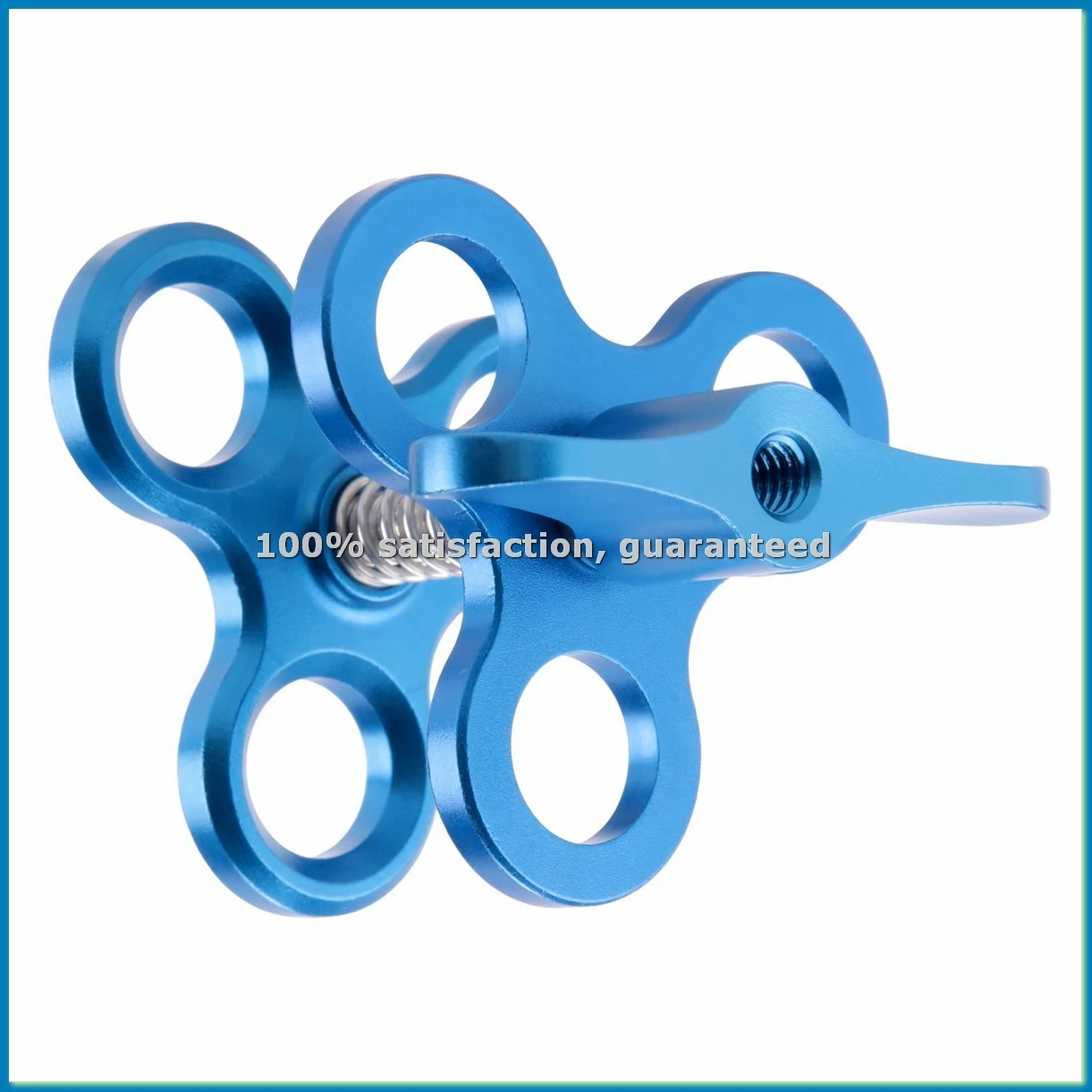 Ball Clamp 3 Holes Diving Lights Arm Ball Butterfly Clip Mount Bracket for Action Camera Flashlight Tripod,Blue-ANKL