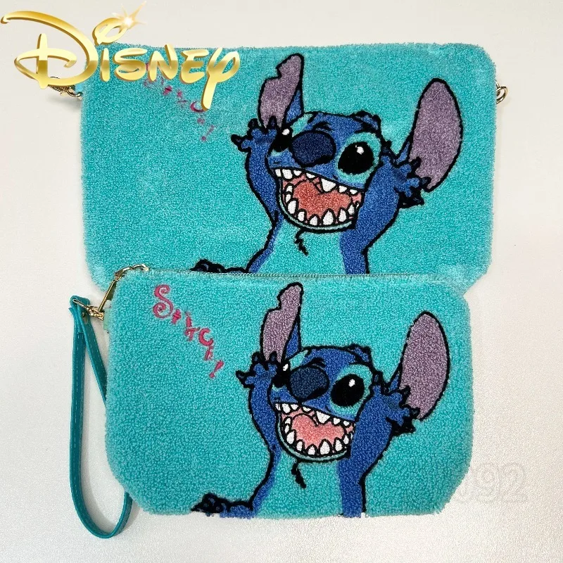 

Disney Stitch New Plush Wallet Cartoon Embroidery Fashion Women's Shoulder Bag Portable Women's Plush Shoulder Crossbody Bag