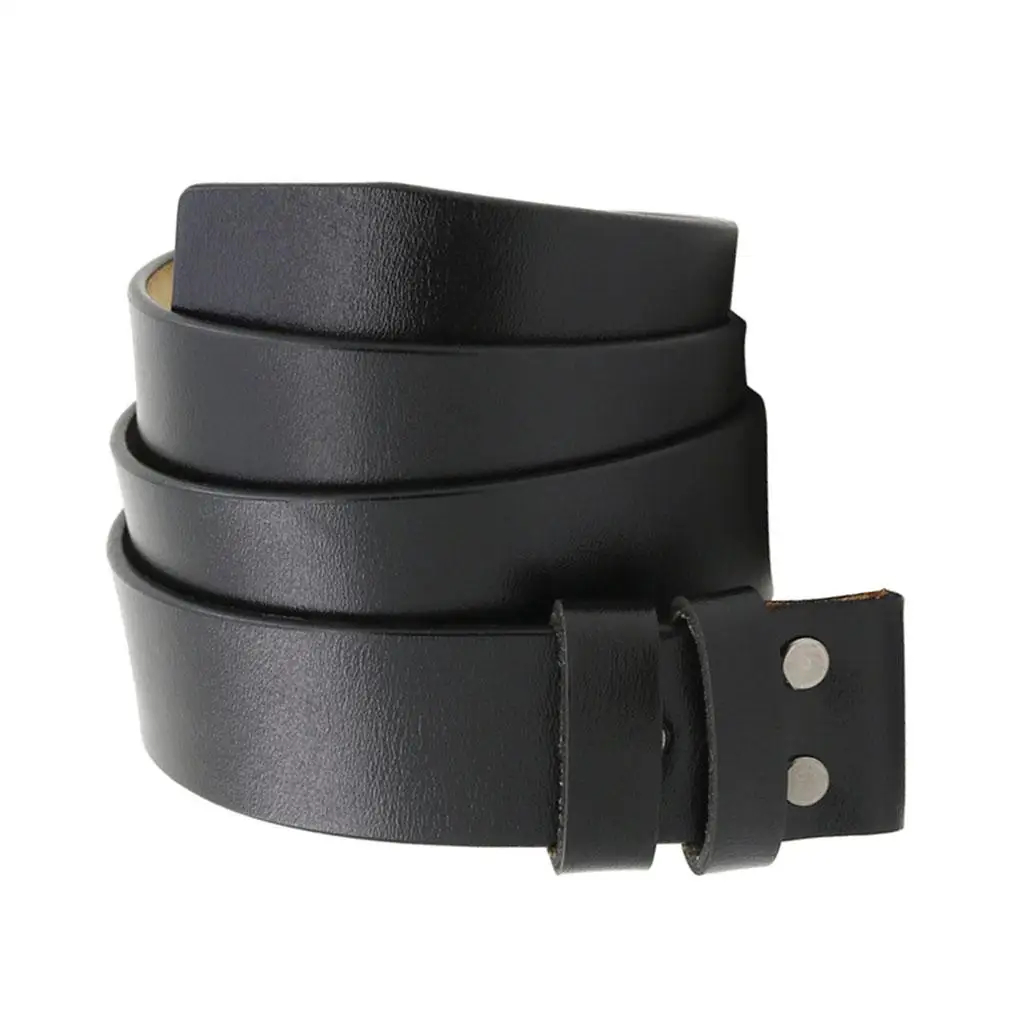 Mens PU Leather Belt Strap Adjustable No Buckle Waistbelt for Business Jeans Trousers Replacement
