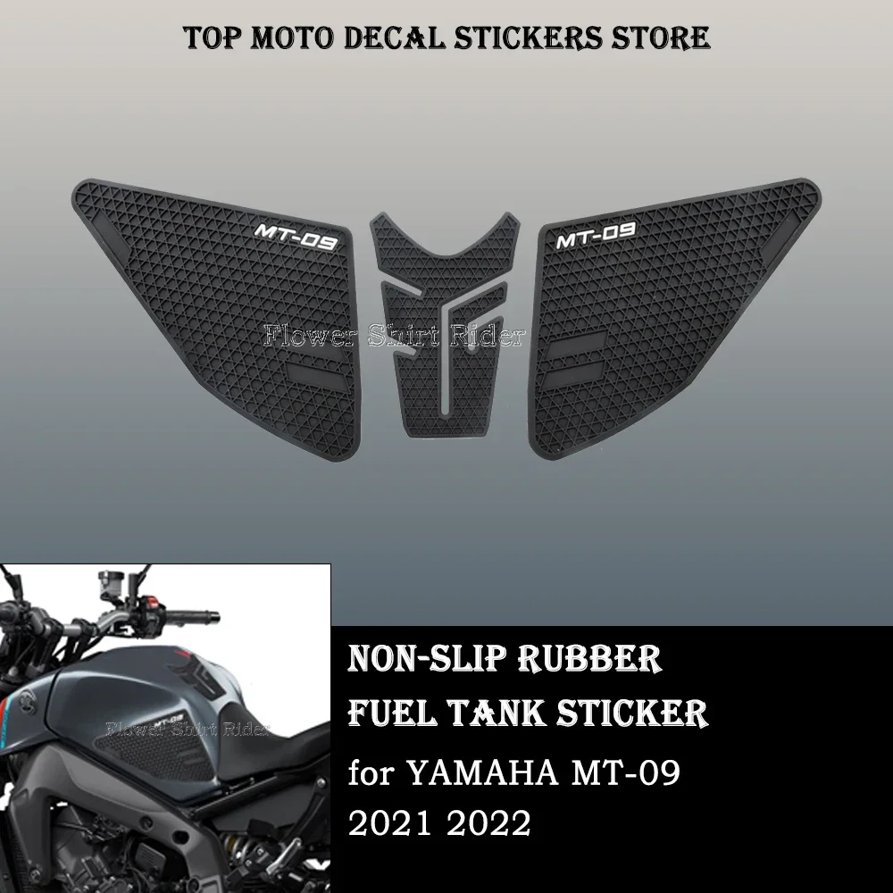 

NEW for YAMAHA MT-09 MT09 2021 2022 Side Fuel Tank pad Tank Pads Protector Stickers Decal Gas Knee Grip Traction Pad