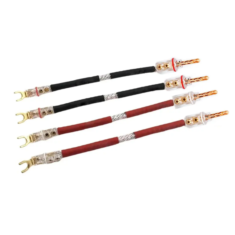 

4pc Preffair Audiophile Speaker Jumper Line Sliver Plated For Speakers Bridge Wire Cable