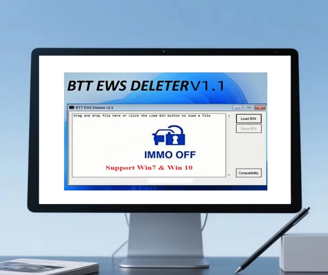 BTT EWS DELETER V1.1 for BMW IMMO OFF Support MS41 MS42 MS43 MS45 ME7.2 ME9.2 MSS54 ME17/MED17/MEV17/MEVD17/EDC17  ECU Dump File