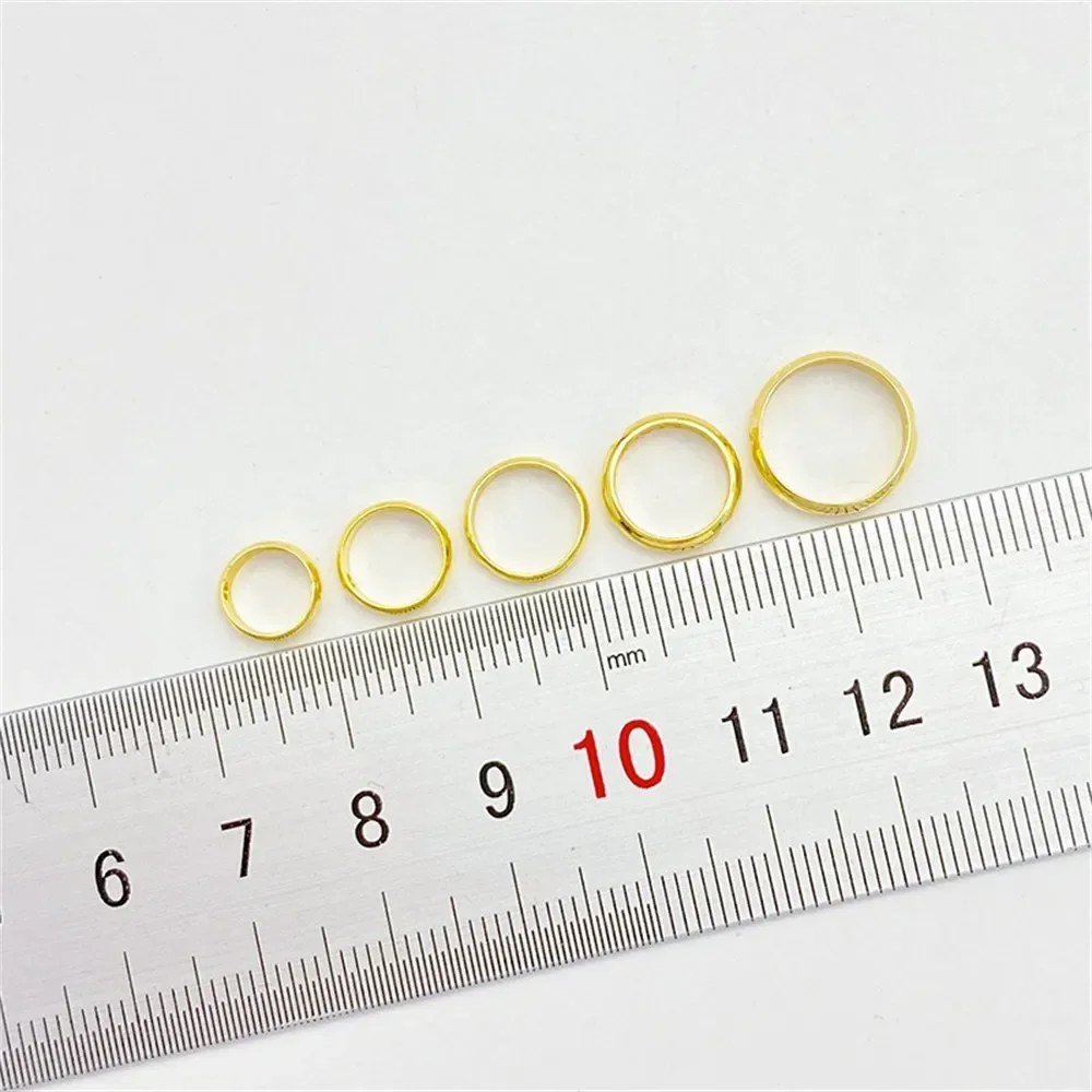 Borsa 14K Oro intarsiato Zirconio Doppia fila Vita piccola Perline Perline Distanziatore Fatto a mano Fai da te Bracciale di perle Collana Accessori di gioielli