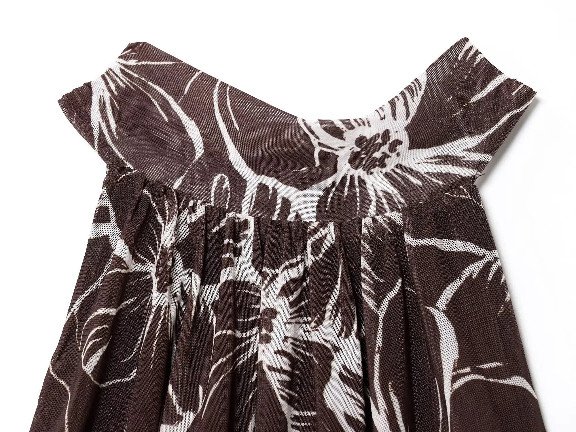 القادمون الجدد في الملابس النسائية فستان مُزين بطول طويل عالي الخصر بدون حمالات تصميم كاجوال