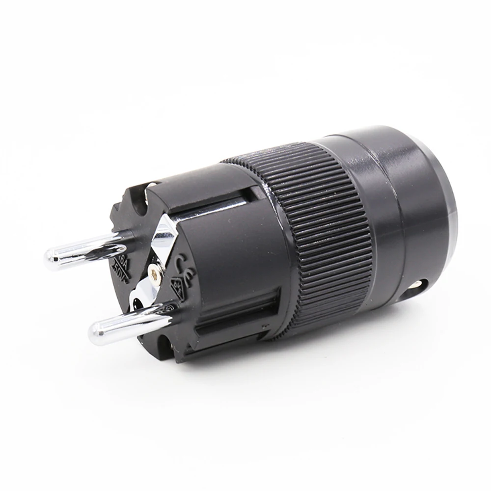 2 قطعة عالية الجودة مرحبا نهاية الصوت مرحبا نهاية 24 كيلو مطلية بالذهب/الروديوم مطلي Schuko الاتحاد الأوروبي قابس طاقة لتقوم بها بنفسك كابل الطاقة الرئيسي