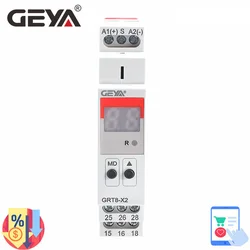 Geya GRT8-X-多機能デジタル設定リレー,デジタル設定リレー20機能,16a ac/DC12V-240V,広い電圧