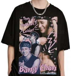 Hip Hop Trend Stray Bang Chan Skz Kpop 90s Vintage Men Women Oversized T-Shirt