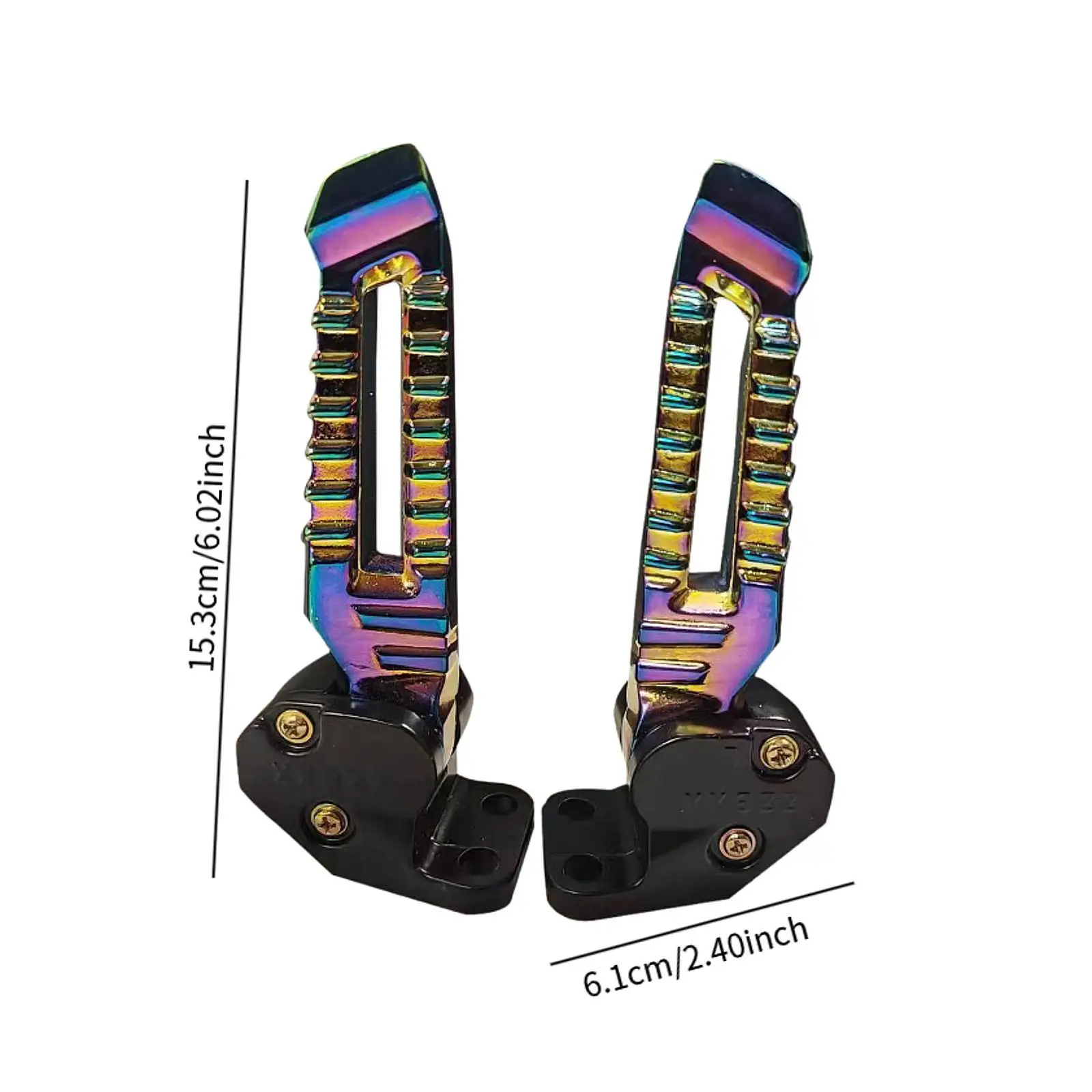 2 قطعة دراجة نارية قابلة للطي Footpegs سكوتر أوتاد القدم الوتد الدواسات جبل المرآب