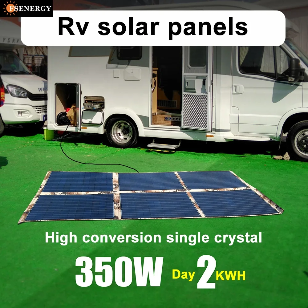 350W Flexible Monocrystalline Solar Panel With 21% Efficiency For RV Electronic Car & Portable Power Station Charger view 5